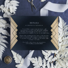 Geometrische donkerbruine bruistoestel-verblijfska RSVP kaartje