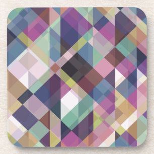 geometrische donkere tinten patroon coaster bier onderzetter