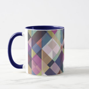 geometrische donkere tinten patroon koffiemok mok