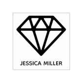 Geometrische douanenaam diamantrubberstempel rubberstempel (Afrduk)