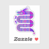 Geometrische draak sticker (Vel)