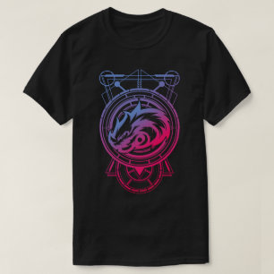 Geometrische draak t-shirt