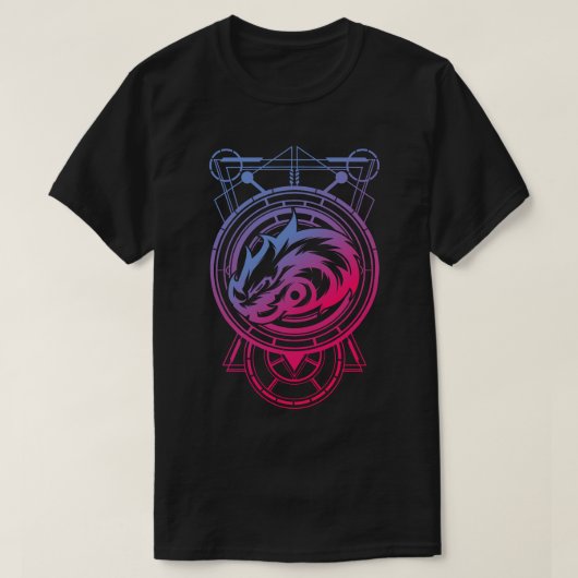 Geometrische draak t-shirt (Design voorkant)