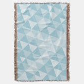 Geometrische driehoek Blauw Modern Abstract Deken (Voorkant Verticaal)