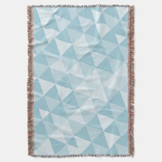 Geometrische driehoek Blauw Modern Abstract Deken (Voorkant Verticaal)