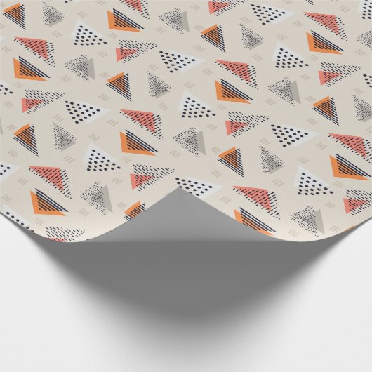 Geometrische driehoek Handtekening patroon Cadeaupapier (Hoek)