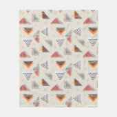 Geometrische driehoek Handtekening patroon Fleece Deken (Voorkant)