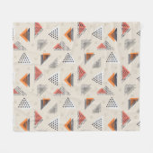Geometrische driehoek Handtekening patroon Fleece Deken (Voorkant (Horizontaal))