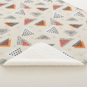 Geometrische driehoek Handtekening patroon Sherpa Deken (3/4)