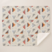 Geometrische driehoek Handtekening patroon Sherpa Deken (Voorkant (horizontaal))