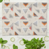 Geometrische driehoek Handtekening patroon Theedoek (Gevouwen)