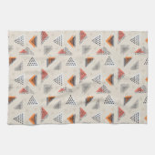 Geometrische driehoek Handtekening patroon Theedoek (Horizontaal)