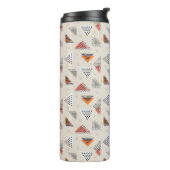 Geometrische driehoek Handtekening patroon Thermosbeker (Gedraaid links)