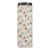 Geometrische driehoek Handtekening patroon Thermosbeker (Achterkant)