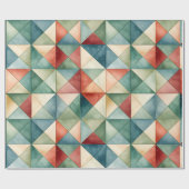 Geometrische driehoek Kerstmis Cadeaupapier (Vlak)