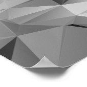 Geometrische driehoek met laag poly zwart wit poster (Hoek)