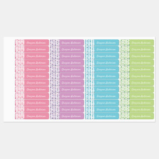 Geometrische driehoek met meerdere kleuren Kinder Labels