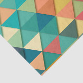 Geometrische driehoek met meerdere kleuren tissuepapier (Detail)