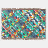 Geometrische driehoek Mint Aqua Coral Modern Abstr Deken (Voorkant)