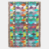 Geometrische driehoek Mint Aqua Modern Abstract Deken (Voorkant Verticaal)