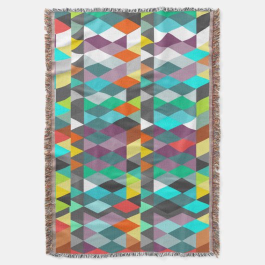 Geometrische driehoek Mint Aqua Modern Abstract Deken (Voorkant Verticaal)