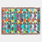 Geometrische driehoek Mint Aqua Modern Abstract Deken (Voorkant)