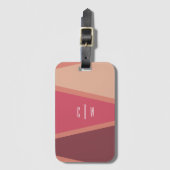 Geometrische driehoek monogram bagagelabel (Voorkant (verticaal))