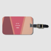 Geometrische driehoek monogram bagagelabel (Voorkant (horizontaal))