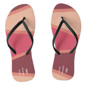 Geometrische Driehoek Monogram Teenslippers (Voetbed)