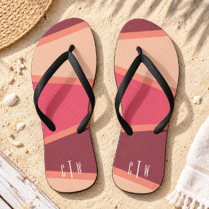 Geometrische Driehoek Monogram Teenslippers