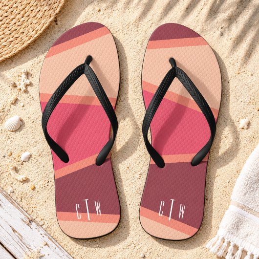 Geometrische Driehoek Monogram Teenslippers