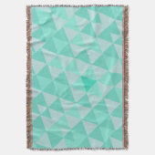 Geometrische driehoek Munt Modern Abstract Deken (Voorkant Verticaal)