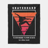 Geometrische driehoek Naam en tekengebied toevoege Fleece Deken (Voorkant)