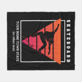 Geometrische driehoek Naam en tekengebied toevoege Fleece Deken (Voorkant (Horizontaal))