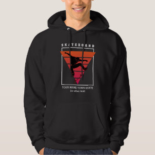 Geometrische driehoek Naam en tekengebied toevoege Hoodie