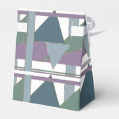 Geometrische driehoek patroon blauw violet groen bedankdoosjes (Achterkant)