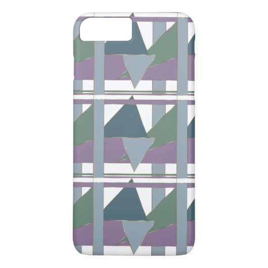 Geometrische driehoek patroon blauw violet groen Case-Mate iPhone case (Achterkant)