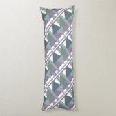 Geometrische driehoek patroon blauw violet groen lichaamskussen (Achterkant (Verticaal))