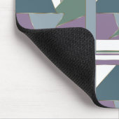 Geometrische driehoek patroon blauw violet groen muismat (Hoek)