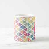 Geometrische driehoek Patroonmonogram Waterverf Koffiemok (Center)