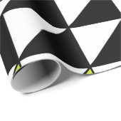 Geometrische driehoek Rechthoek zwart groen Cadeaupapier (Rol Hoek)