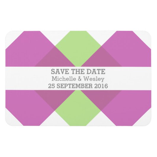 Geometrische driehoek sparen de Datum Magnet Fuchs Magneet (Horizontaal)