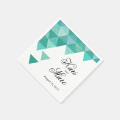 Geometrische Driehoeken Cocktail Party | blauwgroe Servetten (Hoek)