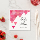 Geometrische driehoeken Cocktail Party | fuschia Servetten (Insitu)