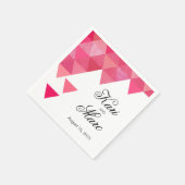 Geometrische driehoeken Cocktail Party | fuschia Servetten (Hoek)