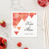 Geometrische driehoeken Cocktail Party | koraal Servet (Insitu)