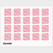 Geometrische driehoeken Dank u | pony roze maube Vierkante Sticker (Vel)