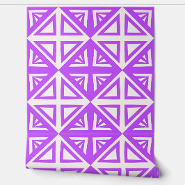 Geometrische driehoeken en diamanten Hot Pink Behang