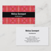 Geometrische driehoeken en diamanten in rood en ro visitekaartje (Voorkant / Achterkant)