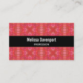 Geometrische driehoeken en diamanten in rood en ro visitekaartje (Voorkant)